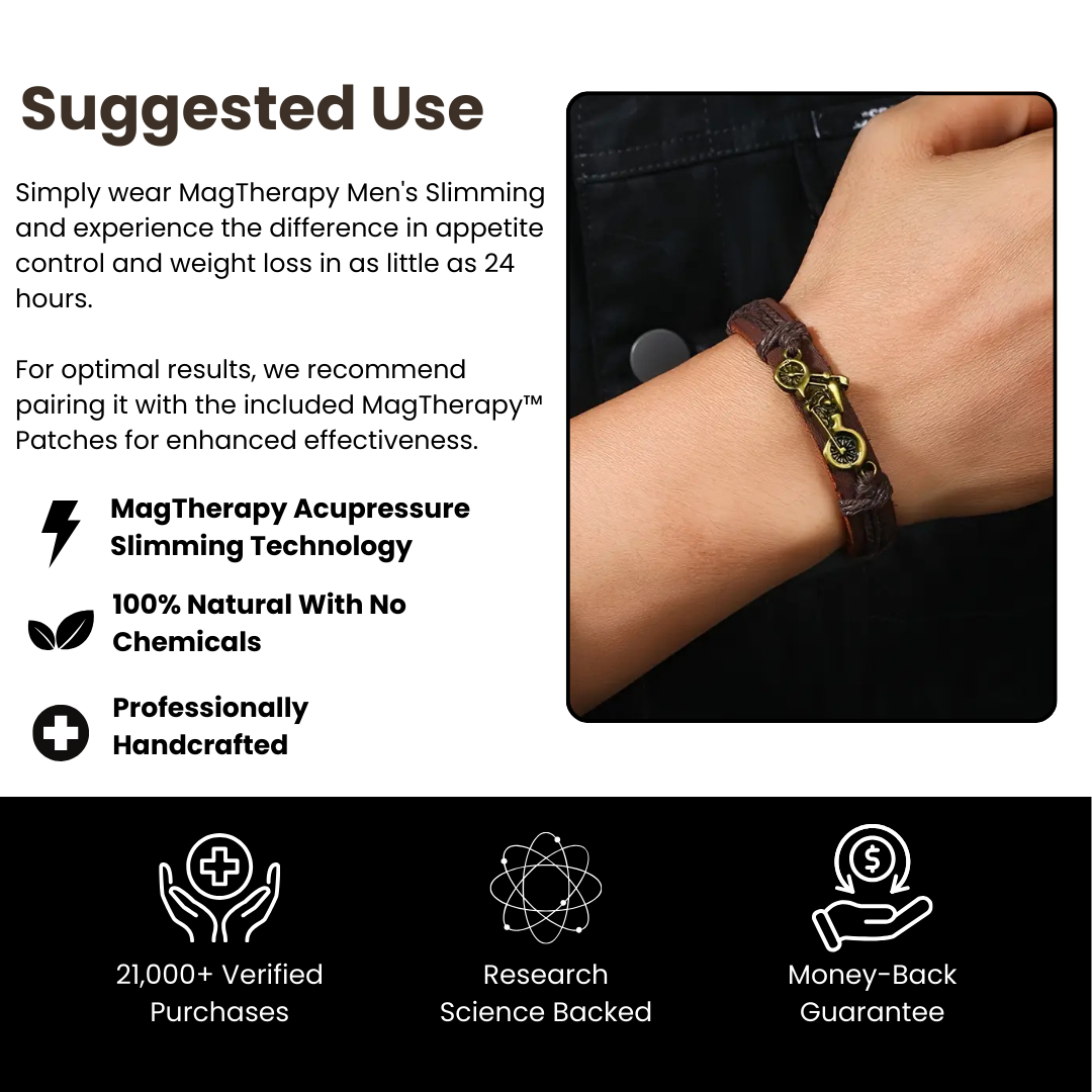 MagTherapy™ Mens Funky Vintage Slimming Bracelet Kit