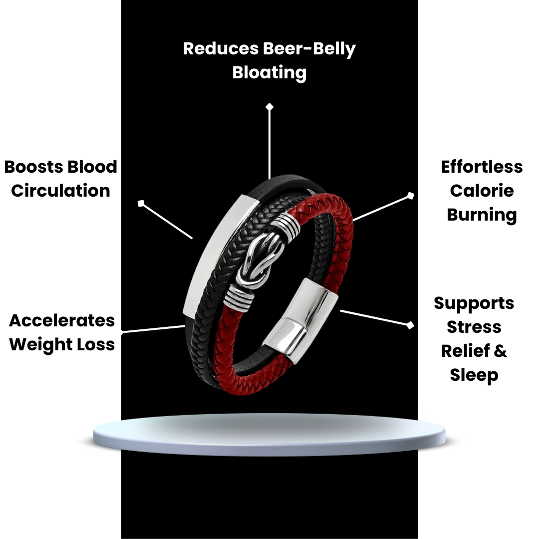 MagTherapy™ Mens Leatheron Slimming Bracelet Kit