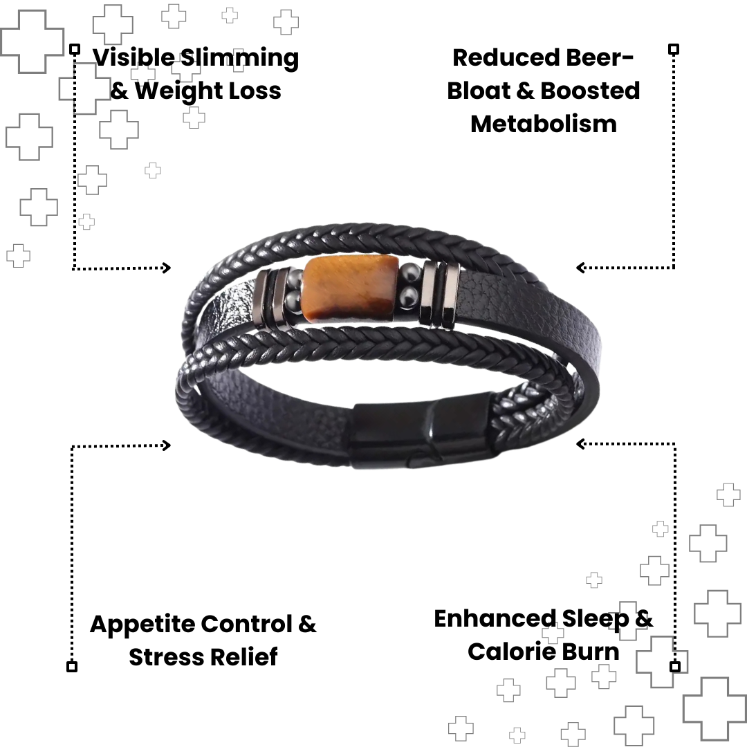 MagTherapy™ Mens Multova Leather Slimming Bracelet Kit