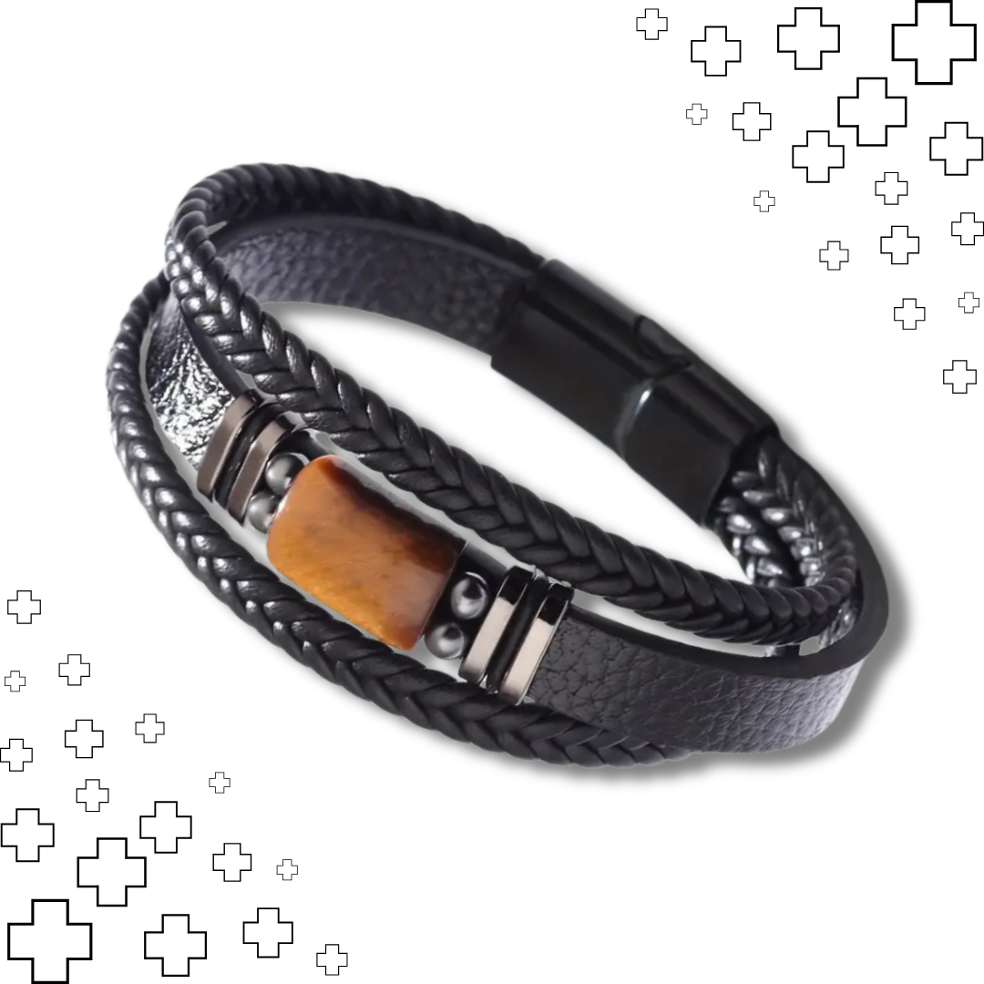 MagTherapy™ Mens Multova Leather Slimming Bracelet Kit