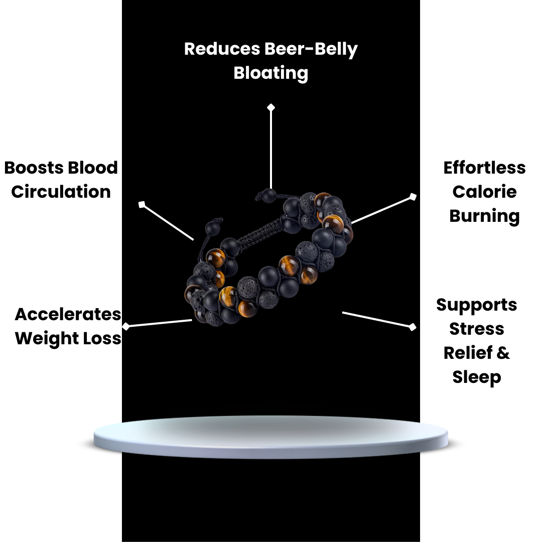 MagTherapy™ Mens 18k Onyx Bead Slimming Bracelet Kit