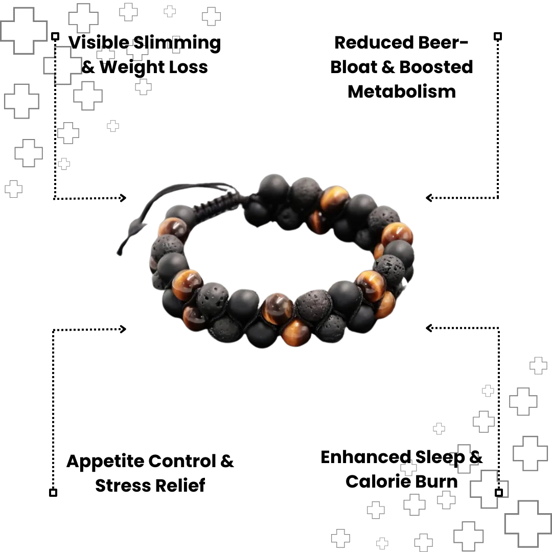 MagTherapy™ Mens 18k Onyx Bead Slimming Bracelet Kit