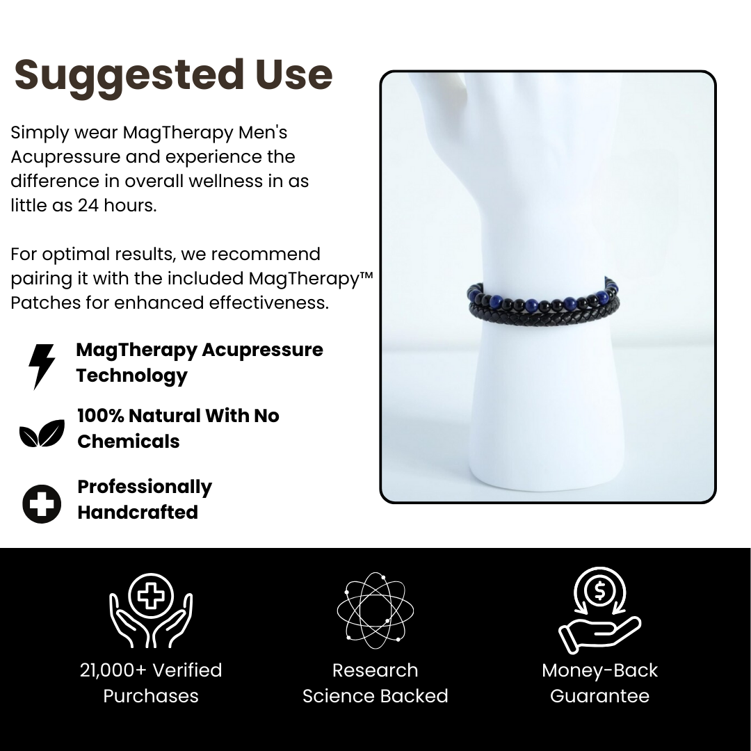 MagTherapy™ Mens Onyx Bead Slimming Bracelet Kit