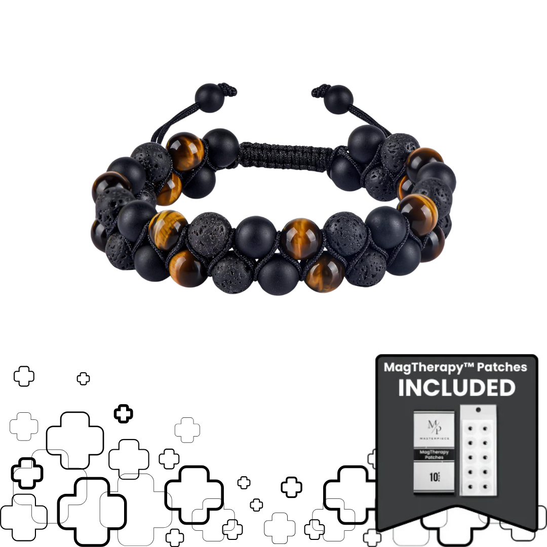 MagTherapy™ Mens 18k Onyx Bead Slimming Bracelet Kit