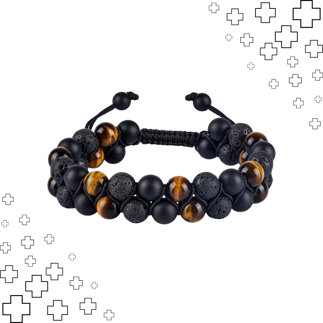 MagTherapy™ Mens 18k Onyx Bead Slimming Bracelet Kit