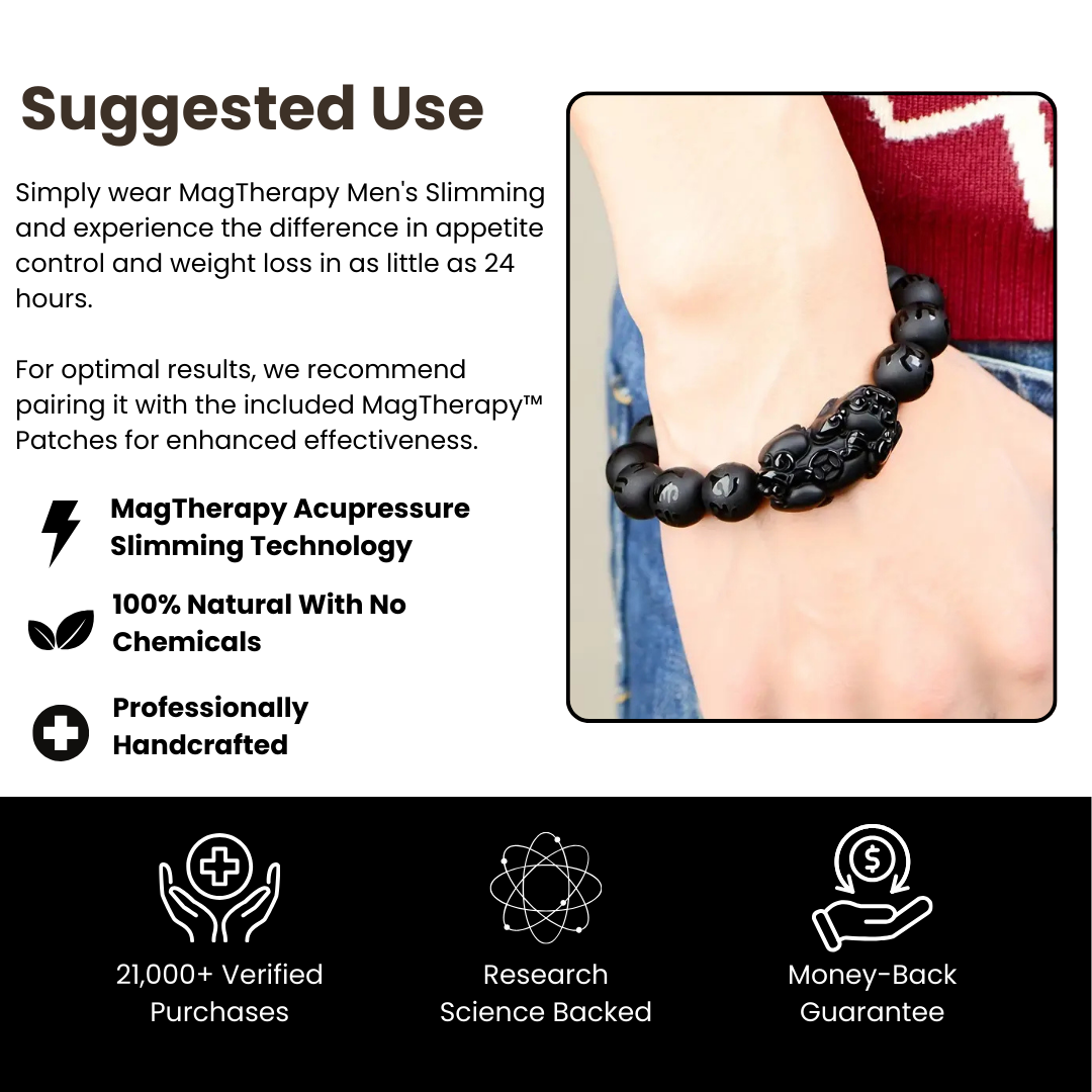 MagTherapy™ Mens Obsidianix Slimming Bracelet Kit