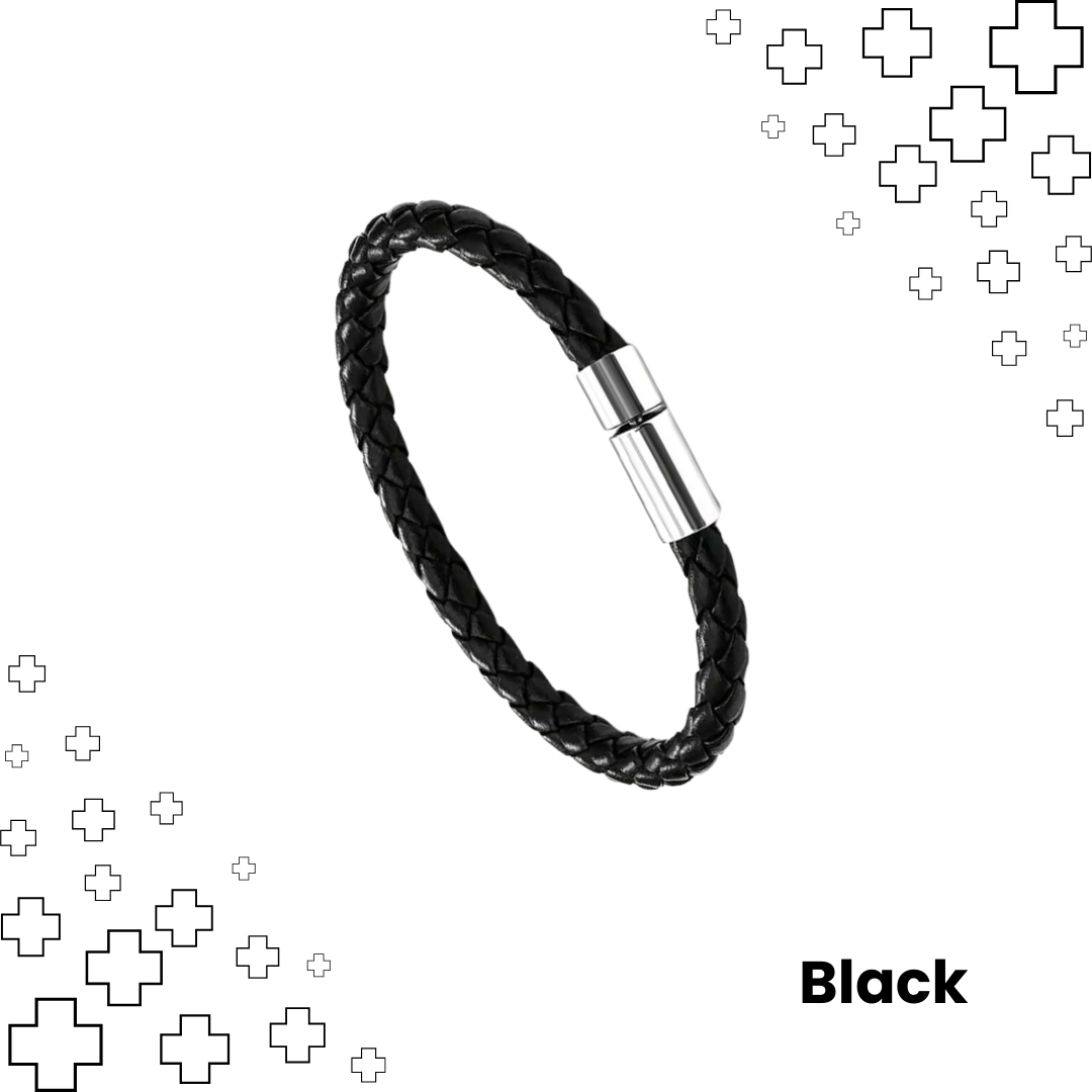 MagTherapy™ Men's 18k Retro Braided Slimming Bracelet Kit