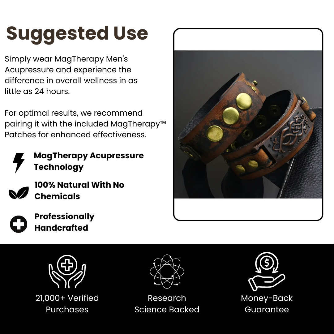 MagTherapy™ Mens Geometric  Slimming Bracelet Kit